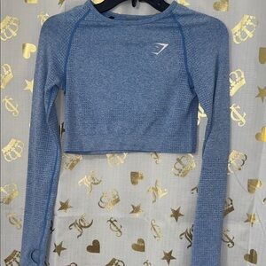 Gymshark Blue Long Sleeve Crop Top